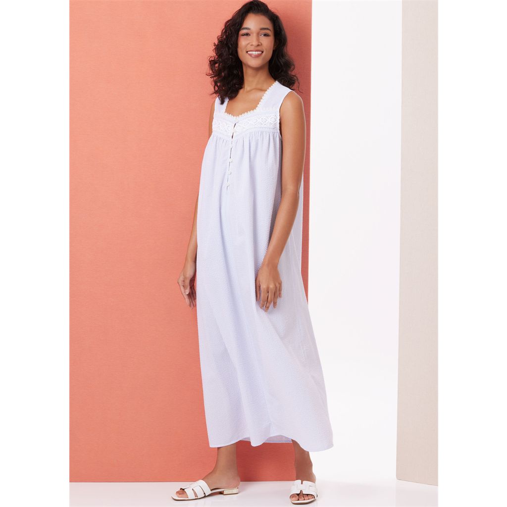 Butterick Pattern B7062 Misses Robe and Nightgown 7062 Image 3 From Patternsandplains.com