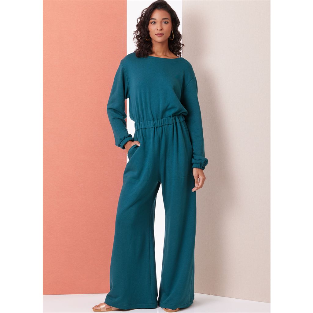 Butterick Pattern B7063 Misses Knit Jumpsuit with Length and Sleeve Variations 7063 Image 4 From Patternsandplains.com