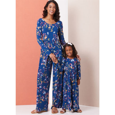 Butterick Pattern B7064 Childrens and Misses Knit Romper and Jumpsuit 7064 Image 2 From Patternsandplains.com