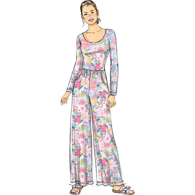 Butterick Pattern B7064 Childrens and Misses Knit Romper and Jumpsuit 7064 Image 4 From Patternsandplains.com