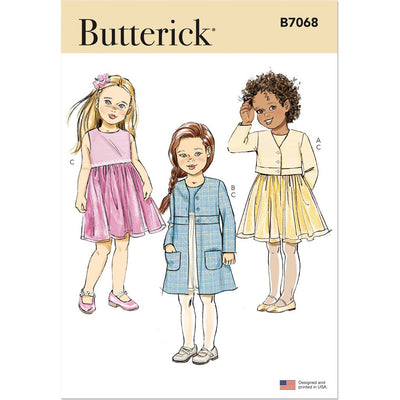 Butterick Pattern B7068 Childrens Jacket Coat and Dress 7068 Image 1 From Patternsandplains.com