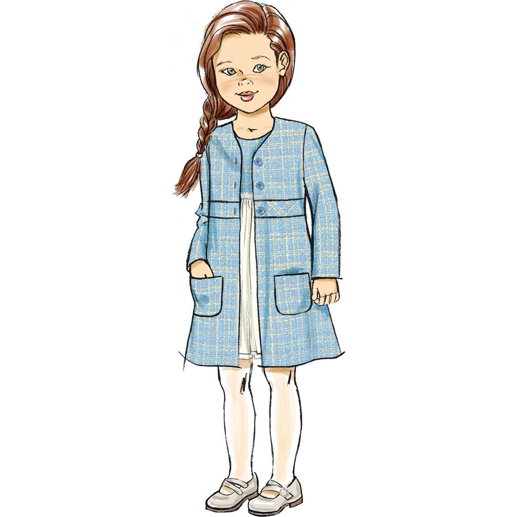 Butterick Pattern B7068 Childrens Jacket Coat and Dress 7068 Image 3 From Patternsandplains.com