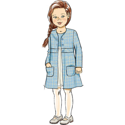 Butterick Pattern B7068 Childrens Jacket Coat and Dress 7068 Image 3 From Patternsandplains.com