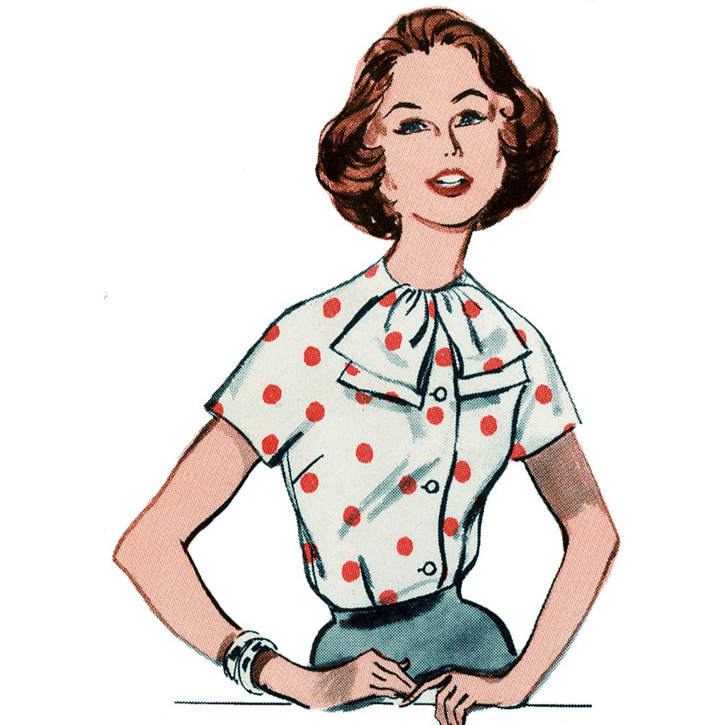Butterick Pattern B7071 1960s Misses Blouse with Four Necklines 7071 Image 3 From Patternsandplains.com