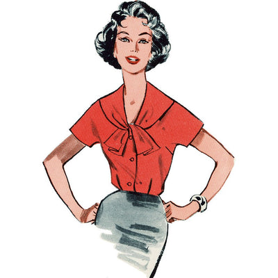 Butterick Pattern B7071 1960s Misses Blouse with Four Necklines 7071 Image 4 From Patternsandplains.com