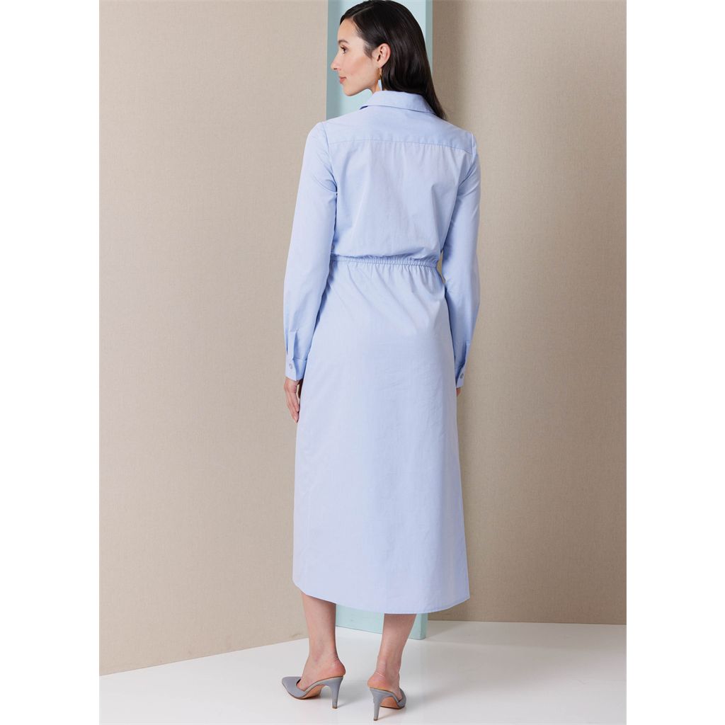 Butterick Pattern B7075 Misses Wrap Front Shirtdress in Two Lengths 7075 Image 4 From Patternsandplains.com