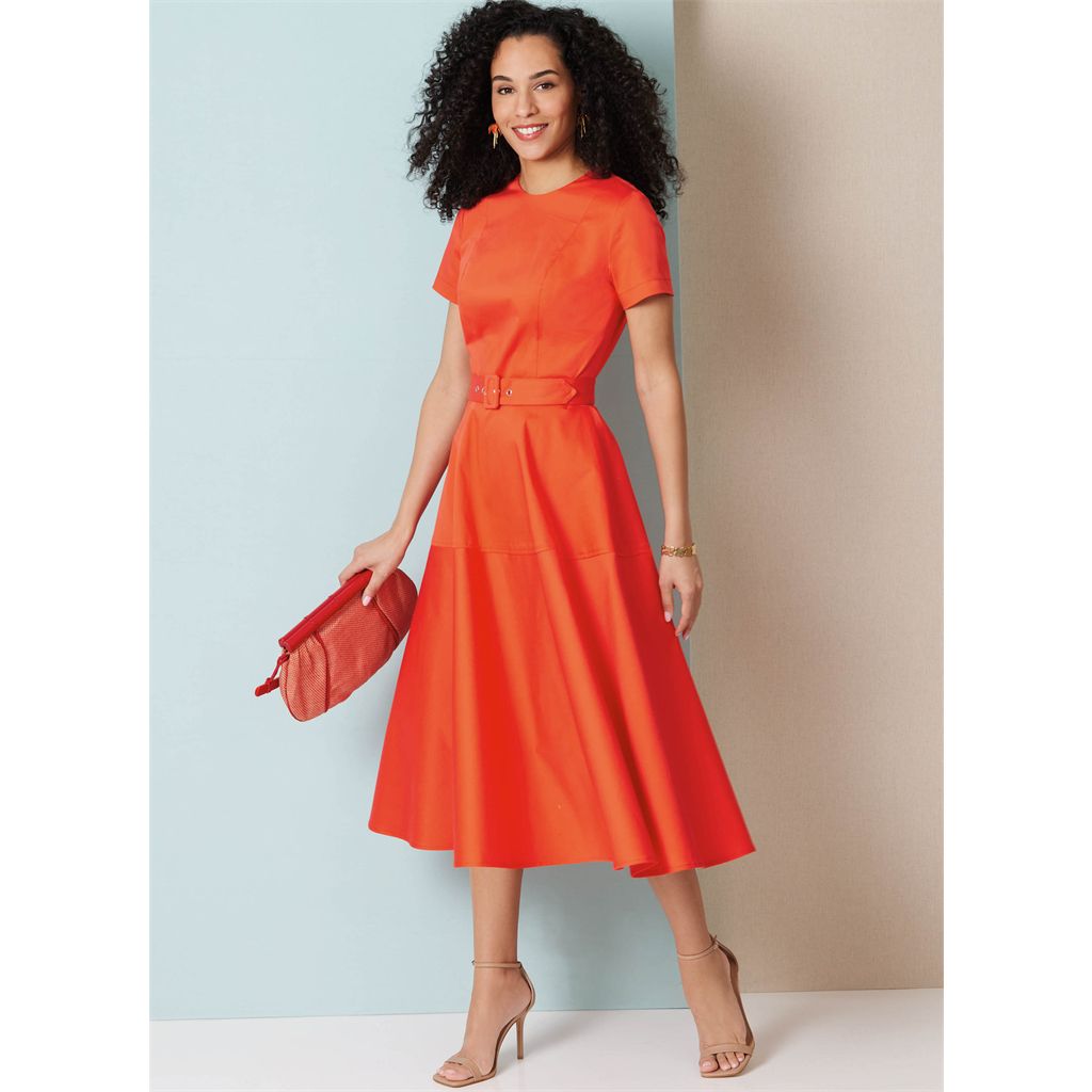 Butterick Pattern B7077 Misses Fit and Flare Dress with Belt 7077 Image 2 From Patternsandplains.com