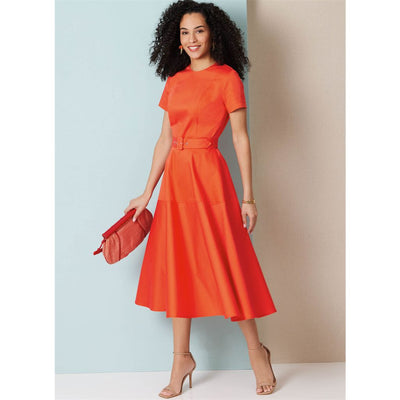 Butterick Pattern B7077 Misses Fit and Flare Dress with Belt 7077 Image 2 From Patternsandplains.com