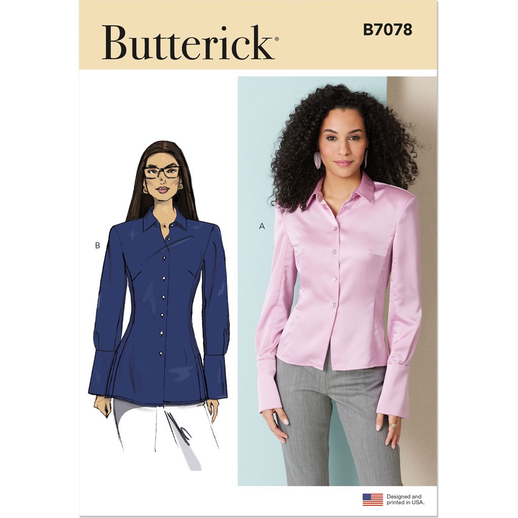 Butterick Pattern B7078 Misses Shirt in Two Lengths 7078 Image 1 From Patternsandplains.com