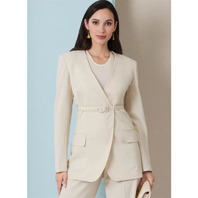 Butterick Pattern B7081 Misses Jacket with Belt and Pants 7081 Image 2 From Patternsandplains.com