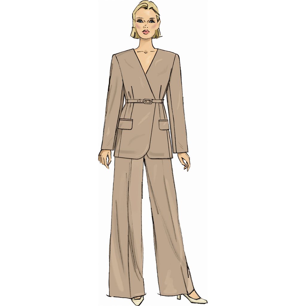 Butterick Pattern B7081 Misses Jacket with Belt and Pants 7081 Image 3 From Patternsandplains.com