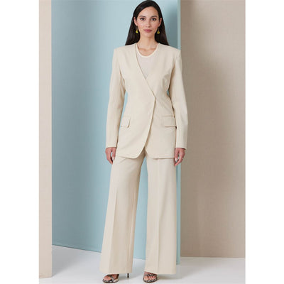 Butterick Pattern B7081 Misses Jacket with Belt and Pants 7081 Image 4 From Patternsandplains.com