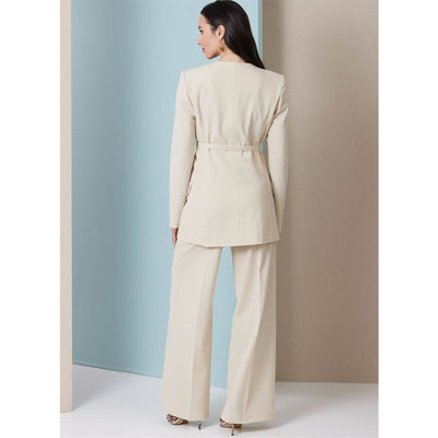 Butterick Pattern B7081 Misses Jacket with Belt and Pants 7081 Image 6 From Patternsandplains.com