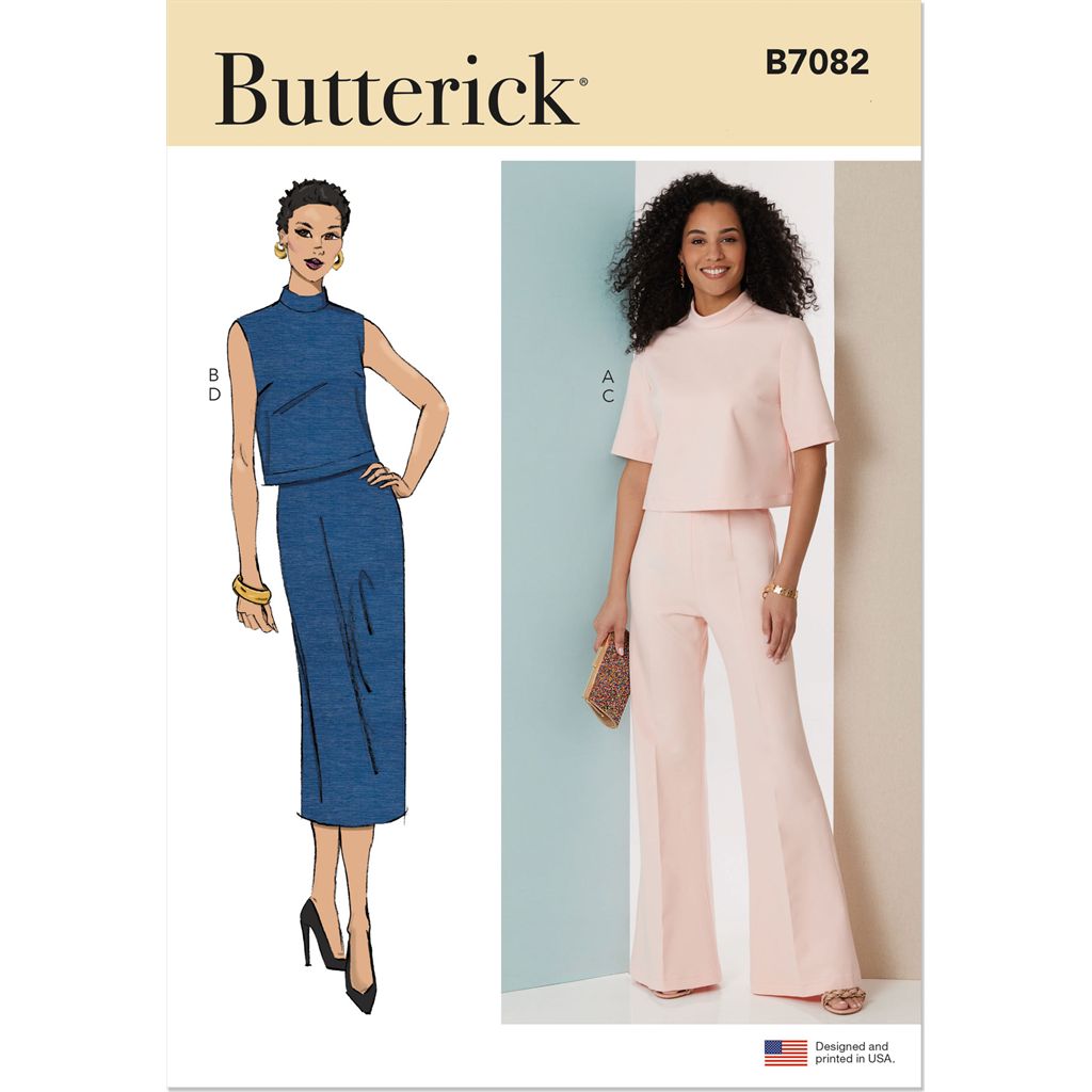 Butterick Pattern B7082 Misses Tops Pants and Skirt 7082 Image 1 From Patternsandplains.com