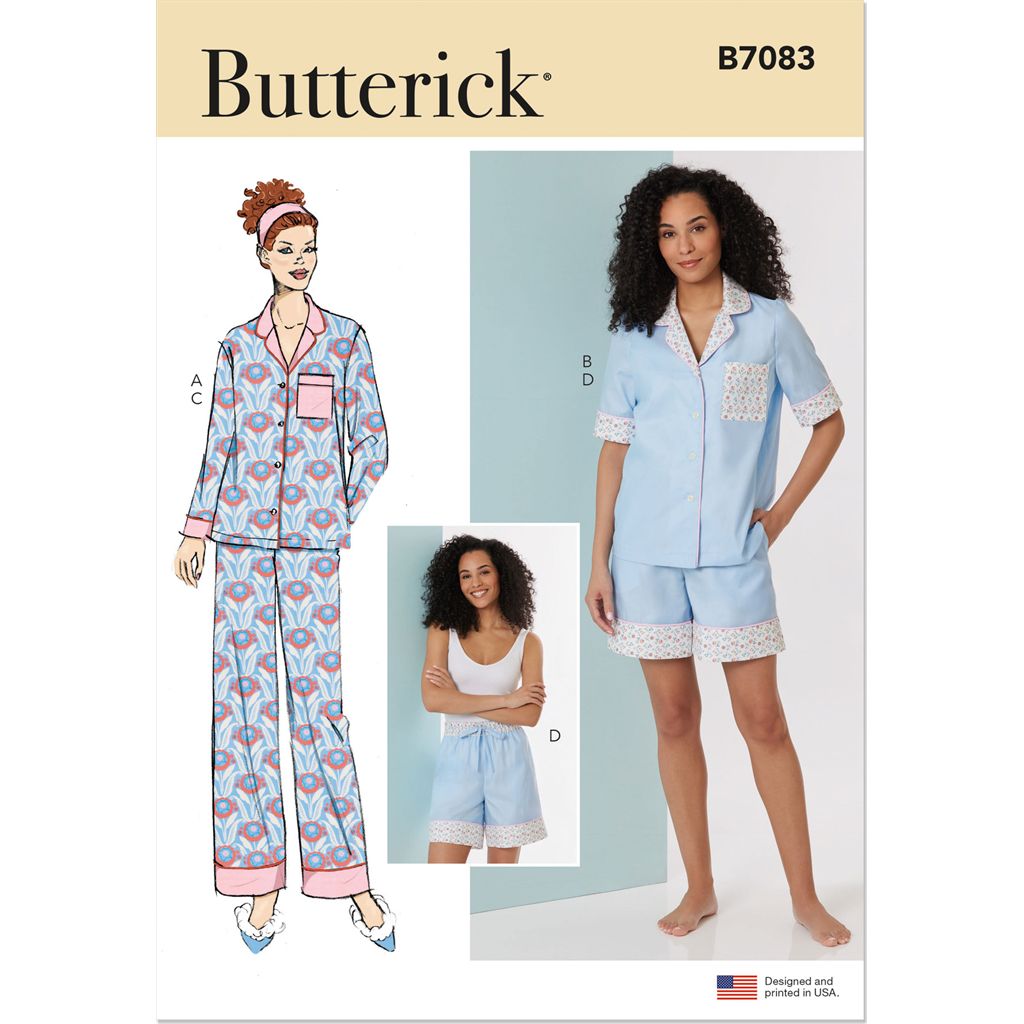 Butterick Pattern B7083 Misses Pajamas 7083 Image 1 From Patternsandplains.com