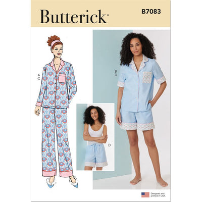 Butterick Pattern B7083 Misses Pajamas 7083 Image 1 From Patternsandplains.com