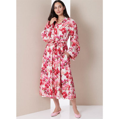 Butterick Pattern B7084 Misses Nightgown and Robe with Tie Belt 7084 Image 3 From Patternsandplains.com