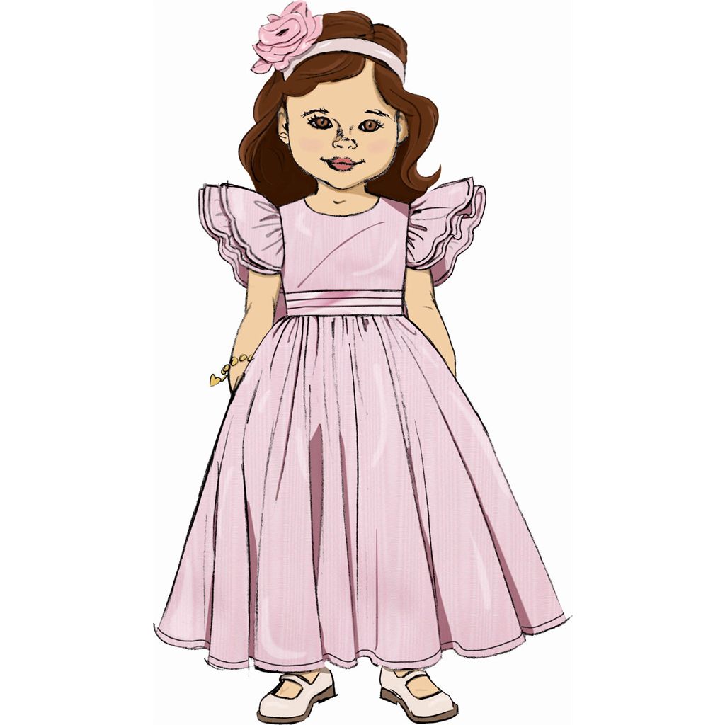 Butterick Pattern B7088 Childrens Dress in Two Lengths and Tie Belt 7088 Image 3 From Patternsandplains.com