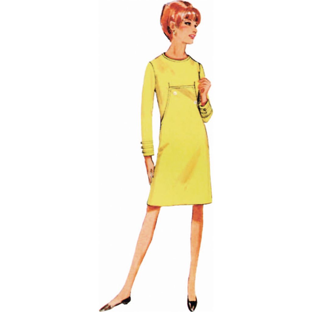Butterick Pattern B7091 1960s Misses One Piece Dress 7091 Image 2 From Patternsandplains.com