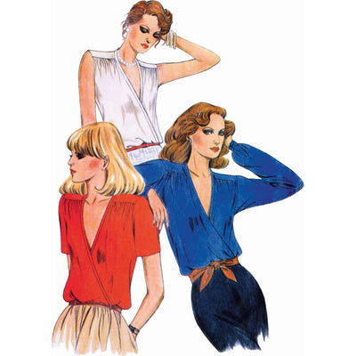 Butterick Pattern B7093 1980s Misses Blouse 7093 Image 2 From Patternsandplains.com