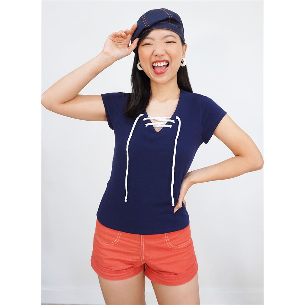 Know Me Pattern ME2078 Misses Knit Tops by Gwen Heng 2078 Image 3 From Patternsandplains.com