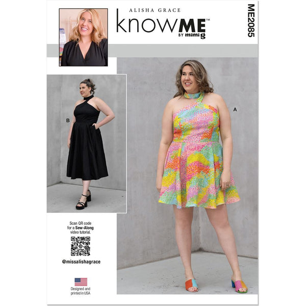 Know Me Pattern ME2085 Misses' Dress in Two Lengths by Alisha Grace ...