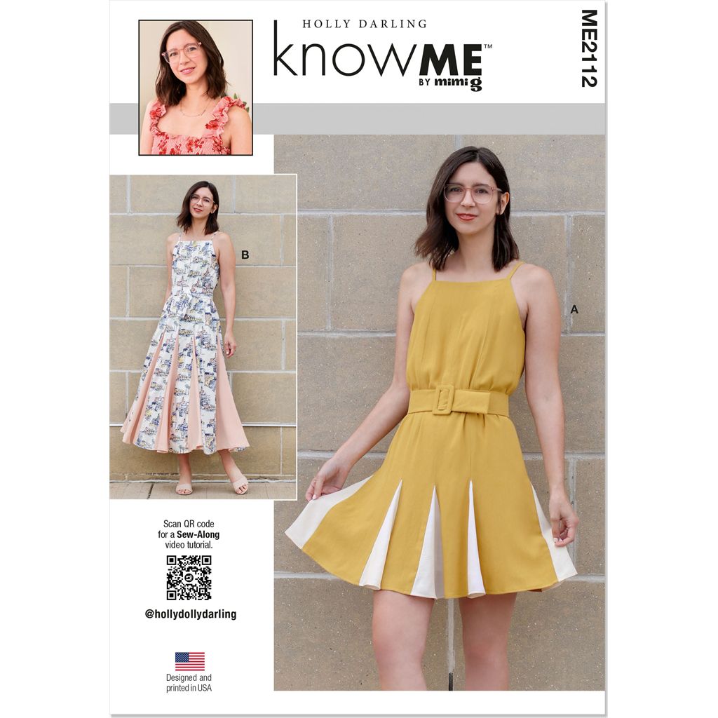 Know Me Pattern ME2112 Misses Dress in Two Lengths and Belt by Holly Darling 2112 Image 1 From Patternsandplains.com