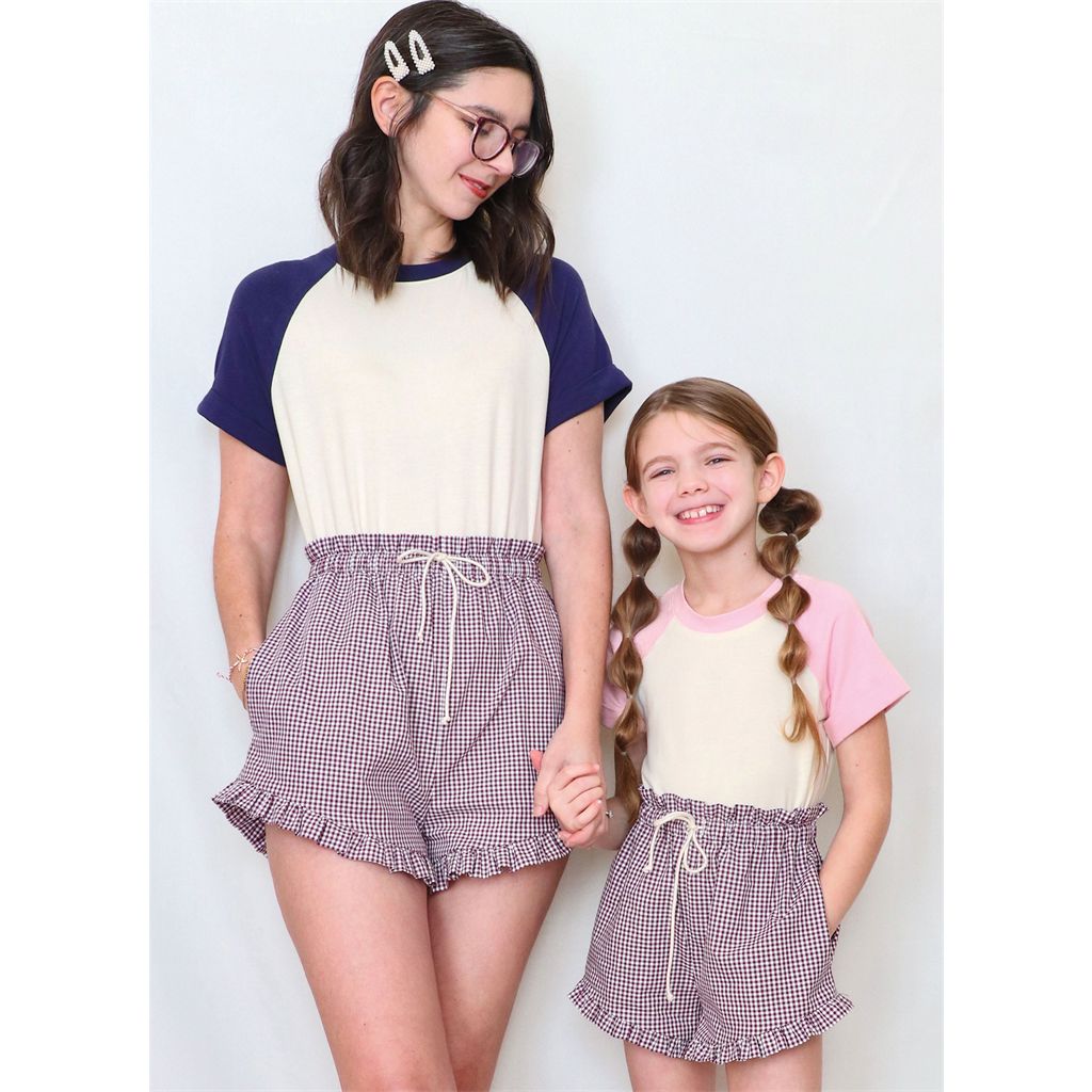 Know Me Pattern ME2123 Girls and Misses T Shirt and Shorts by Holly Darling 2123 Image 2 From Patternsandplains.com