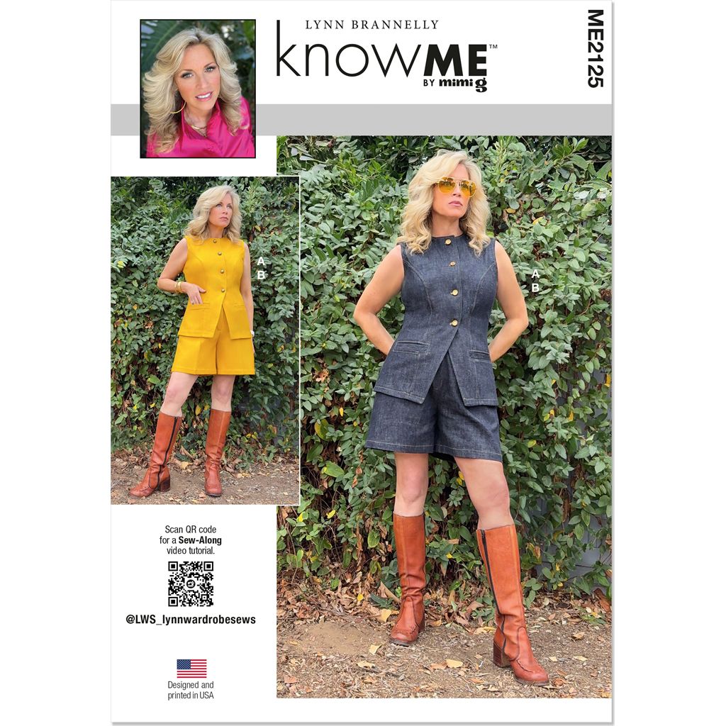 Know Me Pattern ME2125 Misses Vest and Shorts by Lynn Brannelly 2125 Image 1 From Patternsandplains.com