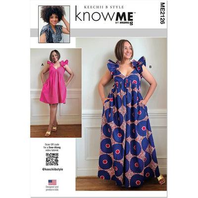 Know Me Pattern ME2126 Misses Dress in Two Lengths by Keechii B Style 2126 Image 1 From Patternsandplains.com