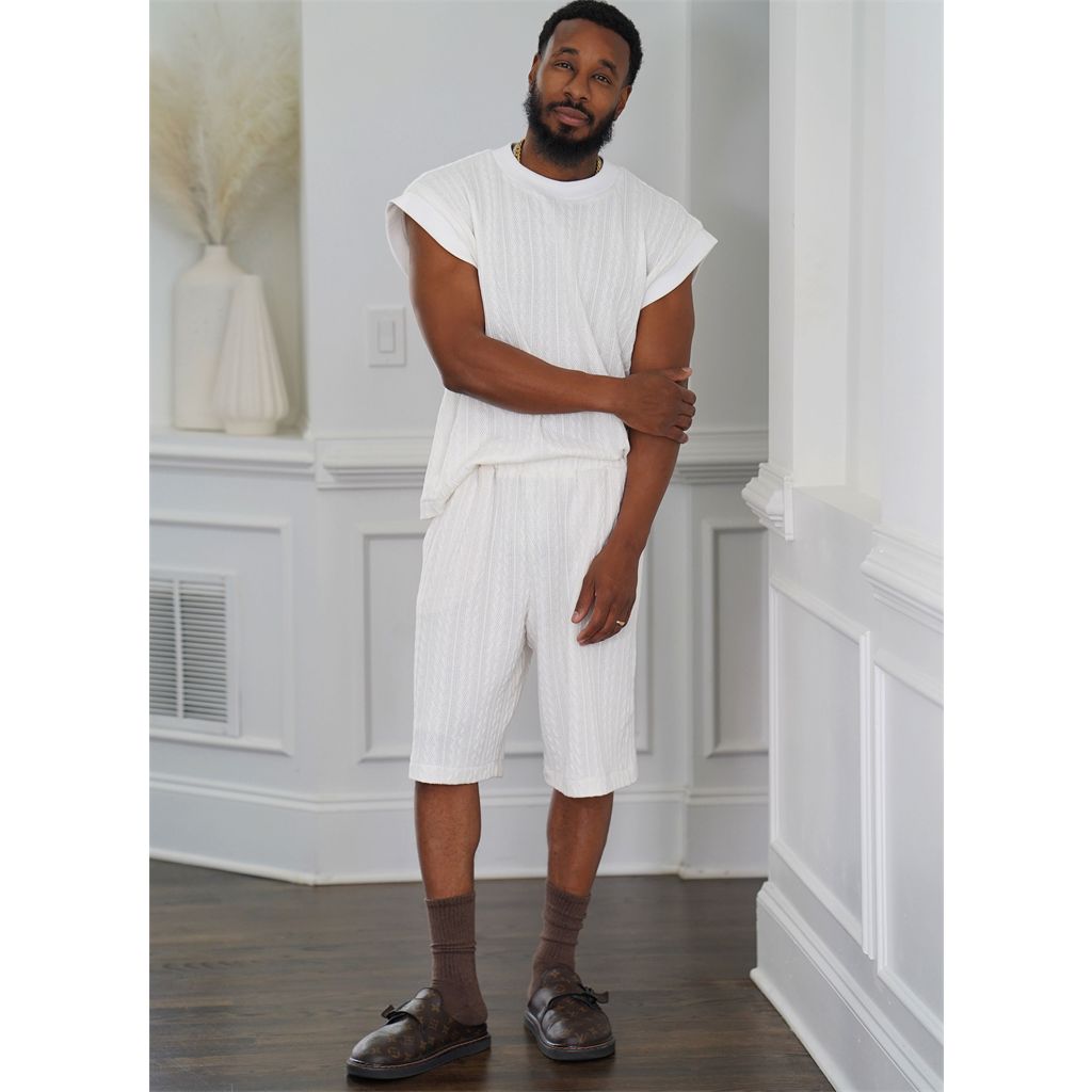 Know Me Pattern ME2130 Mens Knit Top and Shorts by Norris D nta Ford 2130 Image 3 From Patternsandplains.com