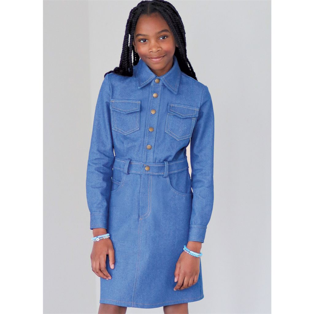 Know Me Pattern ME2133 Girls and Misses Denim Dress by Brittany J. Jones 2133 Image 3 From Patternsandplains.com