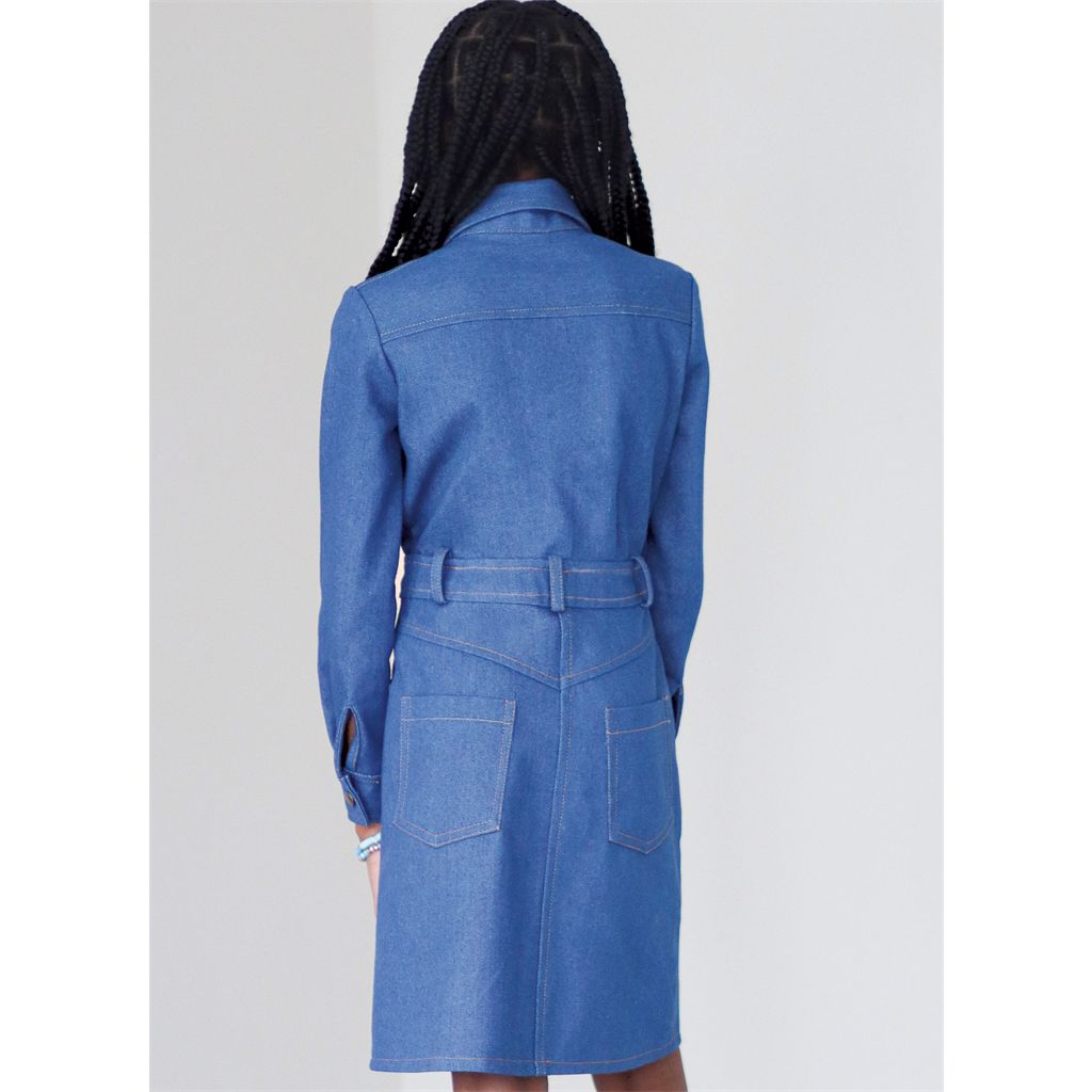 Know Me Pattern ME2133 Girls and Misses Denim Dress by Brittany J. Jones 2133 Image 5 From Patternsandplains.com