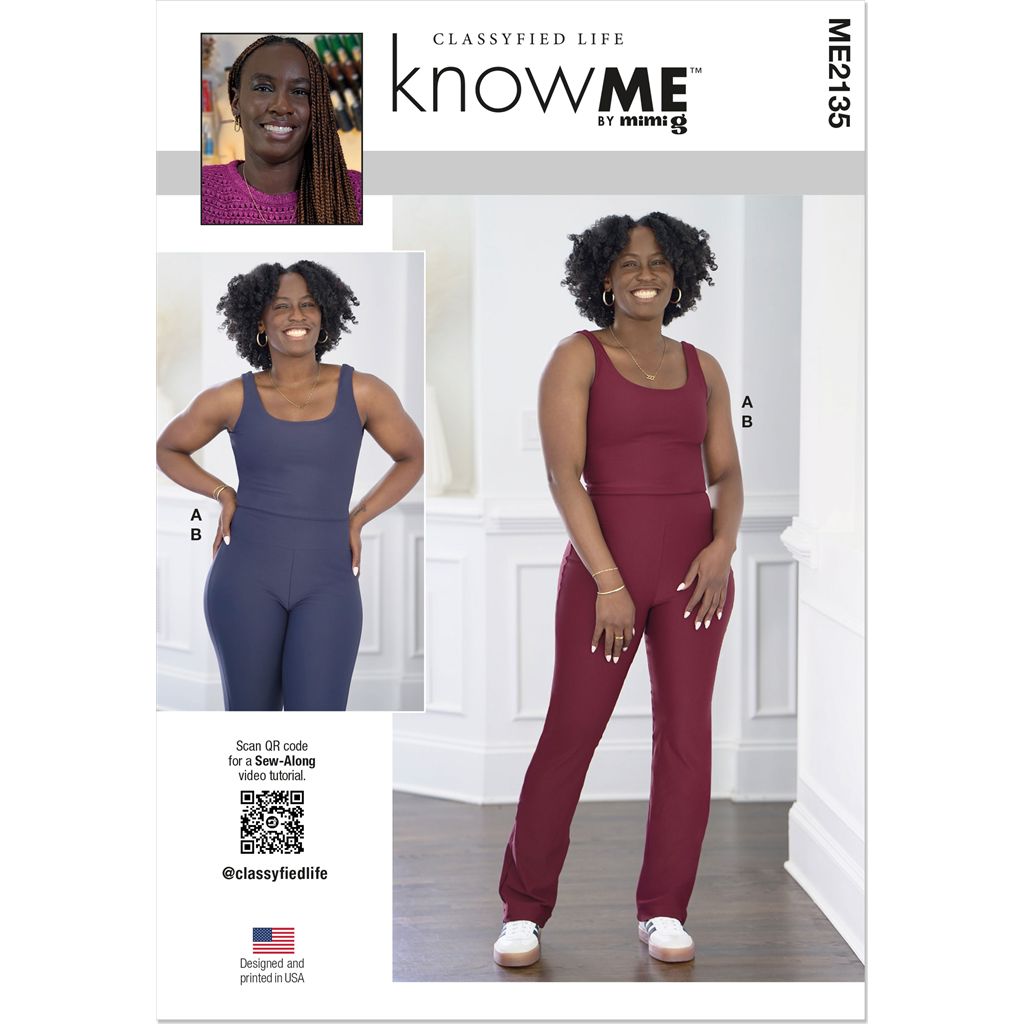 Know Me Pattern ME2135 Misses Sports Top and Leggings by Classyfied Life 2135 Image 1 From Patternsandplains.com