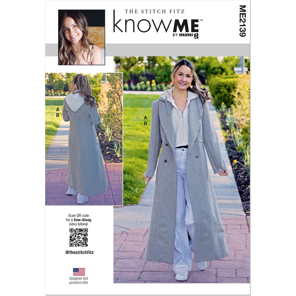 Know Me Pattern ME2139 Misses Coat and Hoodie Insert by the Stitch Fitz 2139 Image 1 From Patternsandplains.com