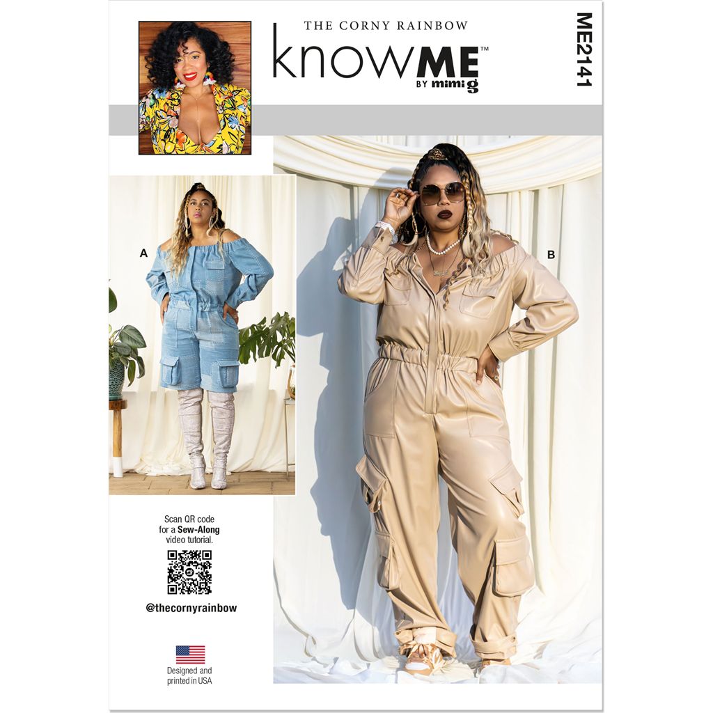 Know Me Pattern ME2141 Misses Jumpsuit in Two Lengths by The Corny Rainbow 2141 Image 1 From Patternsandplains.com