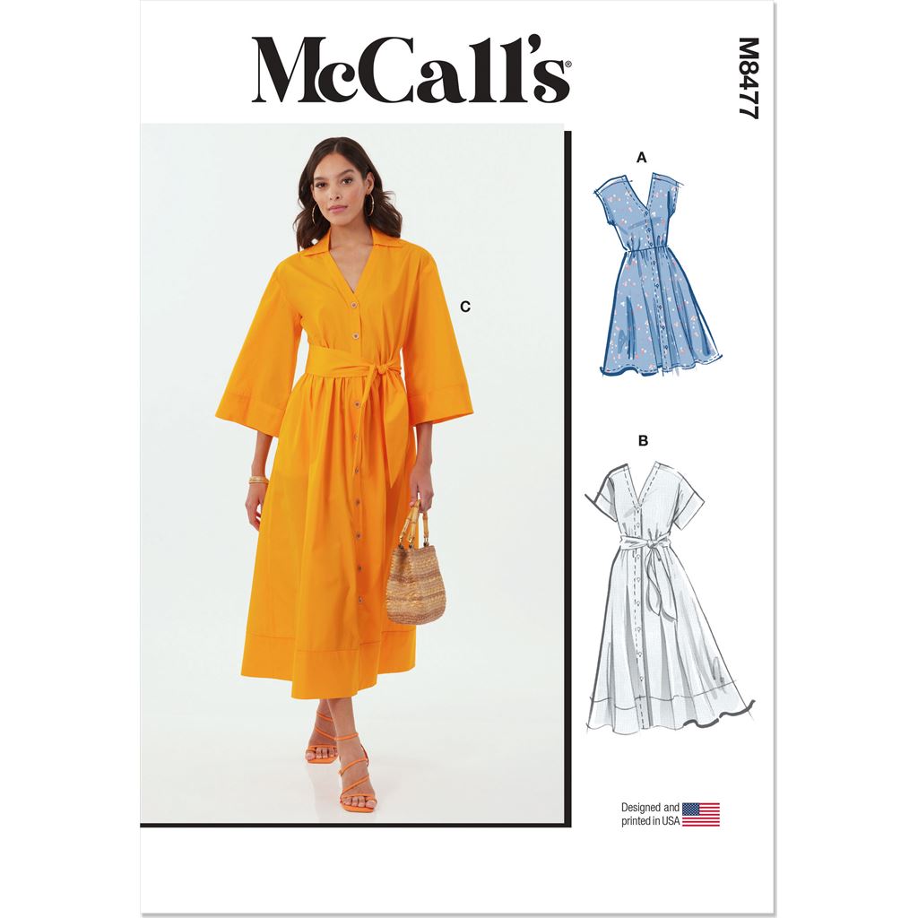 McCall's Pattern M8477 Misses Shirtdresses 8477 Image 1 From Patternsandplains.com
