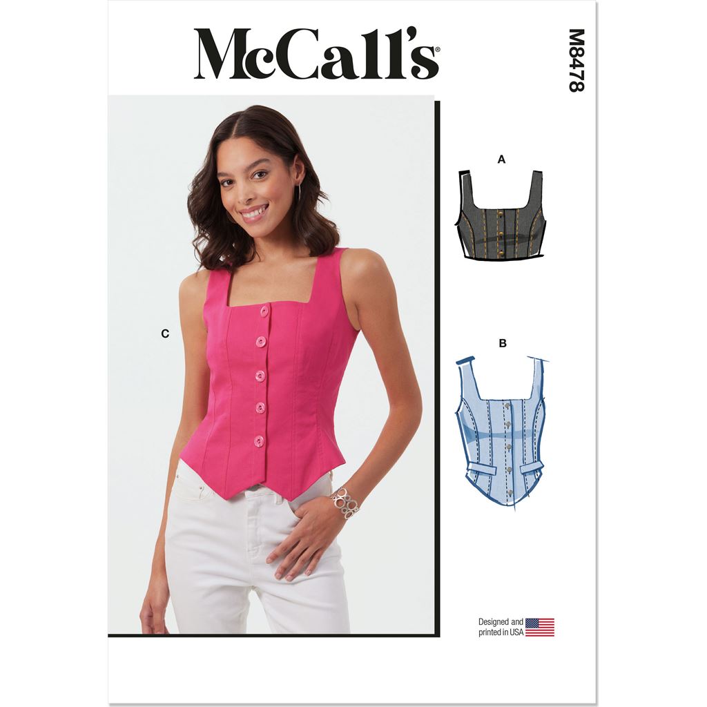 McCall's Pattern M8478 Misses Corset Tops 8478 Image 1 From Patternsandplains.com