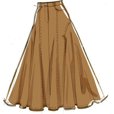 McCall's Pattern M8480 Misses Skirt in Three Lengths 8480 Image 4 From Patternsandplains.com