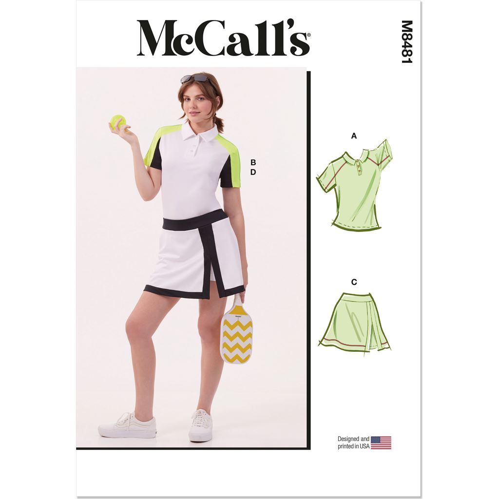 McCall's Pattern M8481 Misses Knit Tops and Skorts 8481 Image 1 From Patternsandplains.com