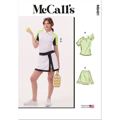 McCall's Pattern M8481 Misses Knit Tops and Skorts 8481 Image 1 From Patternsandplains.com