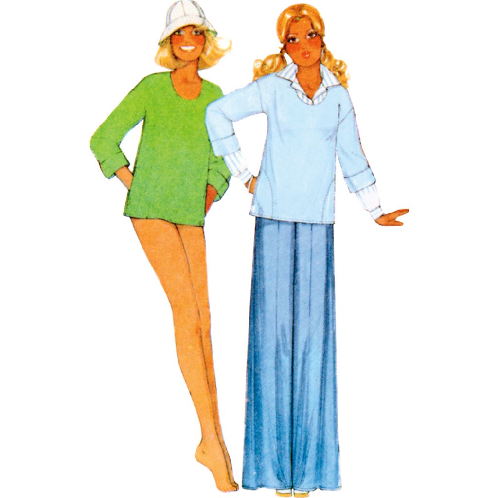 McCall's Pattern M8493 Misses Knit Tops Skirt Pants and Shorts 8493 Image 4 From Patternsandplains.com