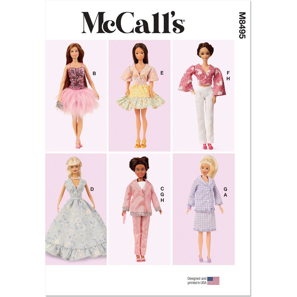 McCall's Pattern M8495 11 1 2 Fashion Doll Clothes 8495 Image 1 From Patternsandplains.com