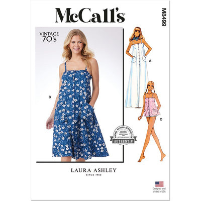 McCall's Pattern M8499 Misses Dress and Top by Laura Ashley 8499 Image 1 From Patternsandplains.com