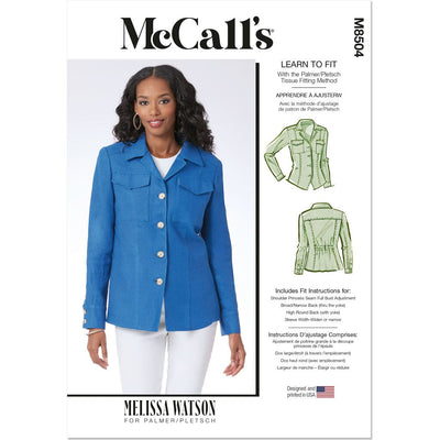 McCall's Pattern M8504 Misses Jacket by Melissa Watson 8504 Image 1 From Patternsandplains.com