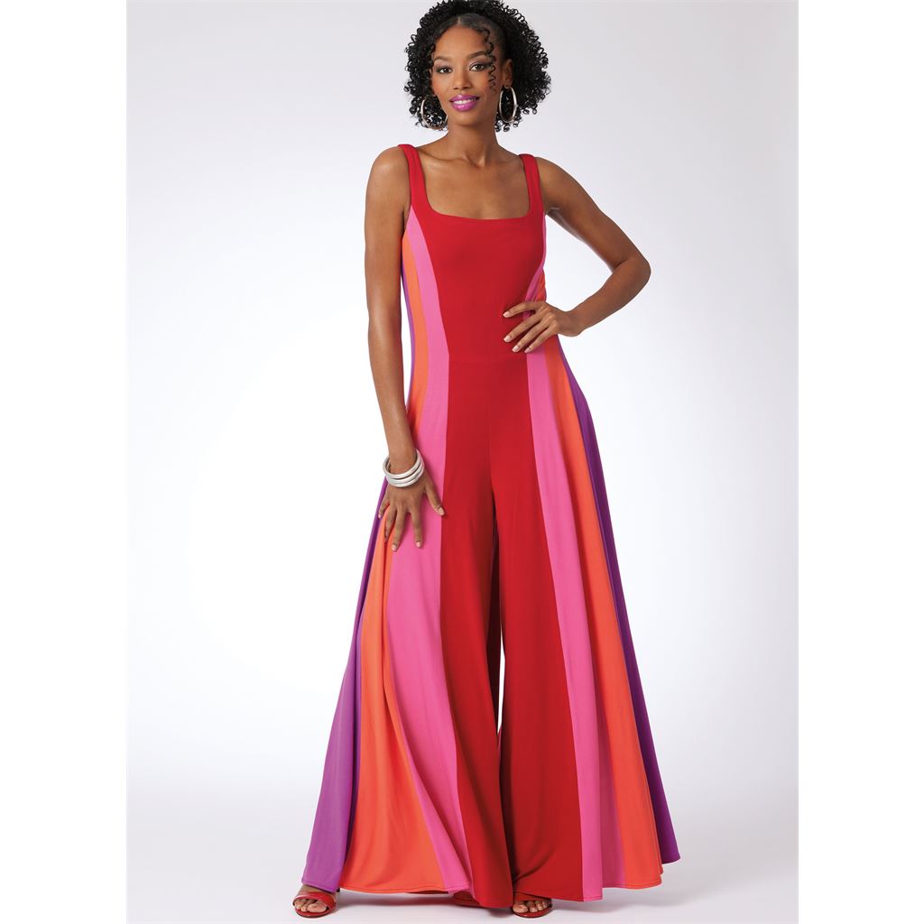 McCall's Pattern M8512 Misses Knit Jumpsuits and Dress 8512 Image 2 From Patternsandplains.com