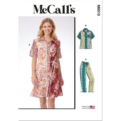 McCall's Pattern M8515 Misses Dress Top and Pants 8515 Image 1 From Patternsandplains.com