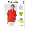 McCall's Pattern M8518 Mens Polo Shirts 8518 Image 1 From Patternsandplains.com