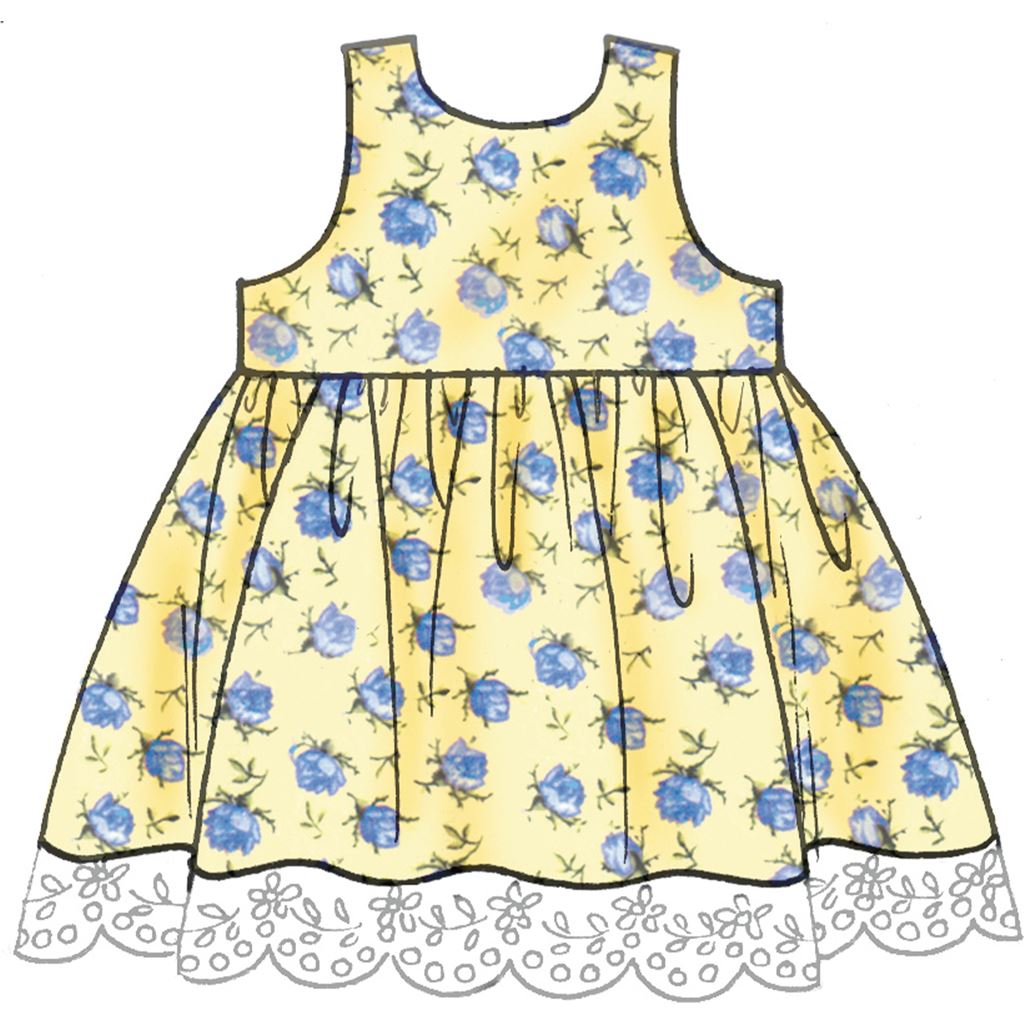 McCall's Pattern M8519 Infants Dresses Rompers Panties and Hat by Laura Ashley 8519 Image 4 From Patternsandplains.com