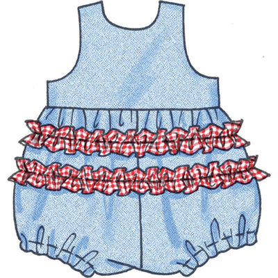 McCall's Pattern M8519 Infants Dresses Rompers Panties and Hat by Laura Ashley 8519 Image 9 From Patternsandplains.com